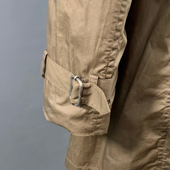 JOHN VARVATOS STAR USA Size L Tan Cotton Double Breasted Trenchcoat - Picture 4 of 7